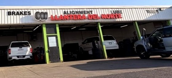 Llantera Del Norte storefront on 606 Peoria St, Aurora CO — walk-ins welcome